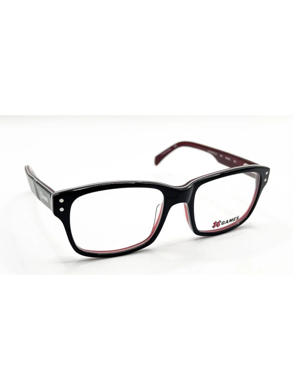 X Games Slopestyle 001 Black Red Authentic Eyeglasses 50-18-135